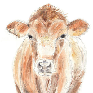 COW Painting art print, cow wall decor, farm animals prints