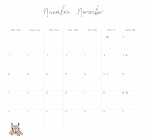 2024 Watercolor Calendar | Animal Calendar | Monthly Mural Calendar | 12-Month Illustrated Calendar | Made in Quebec |