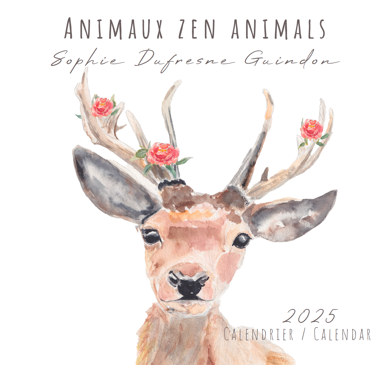 Front page calender watercolor animals by sophie dufresne guindon