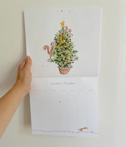 2026 Watercolor Calendar | *Get it early 20% OFF until sept 30th *| Monthly Animal Mural Calendar | 12-Month Illustrated | Made in Quebec