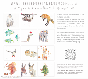 2026 Watercolor Calendar | *Get it early 20% OFF until sept 30th *| Monthly Animal Mural Calendar | 12-Month Illustrated | Made in Quebec