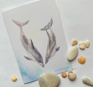 OCEAN GREETING CARDS SET, minimalist greeting card sea world