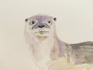 Otter original art, watercolour art