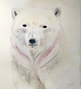 Polar Bear original art, watercolour art