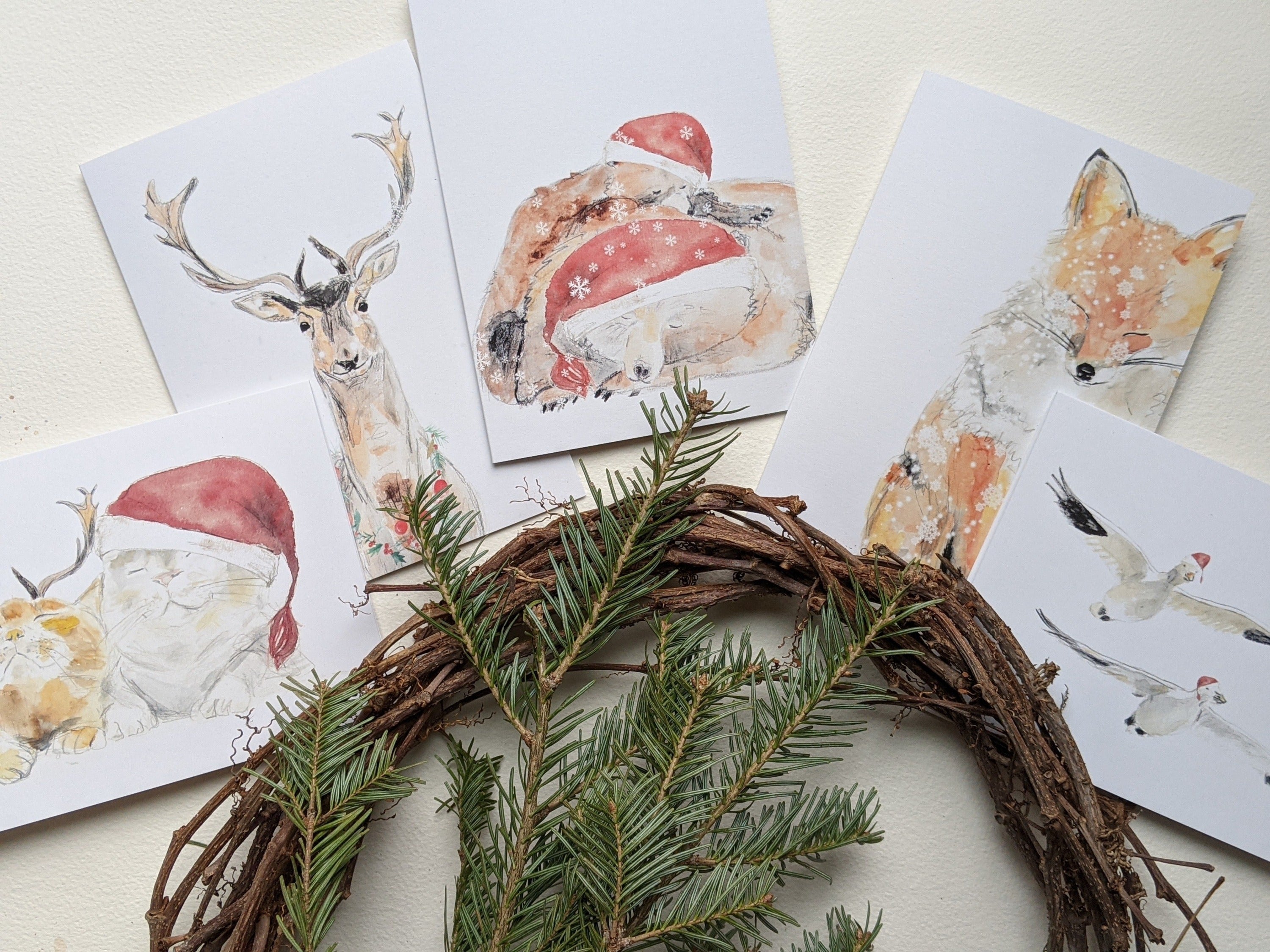 BLACK BEARS CO BEDDING , Holiday Christmas greeting card