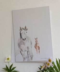 HORSE & BABY greeting card