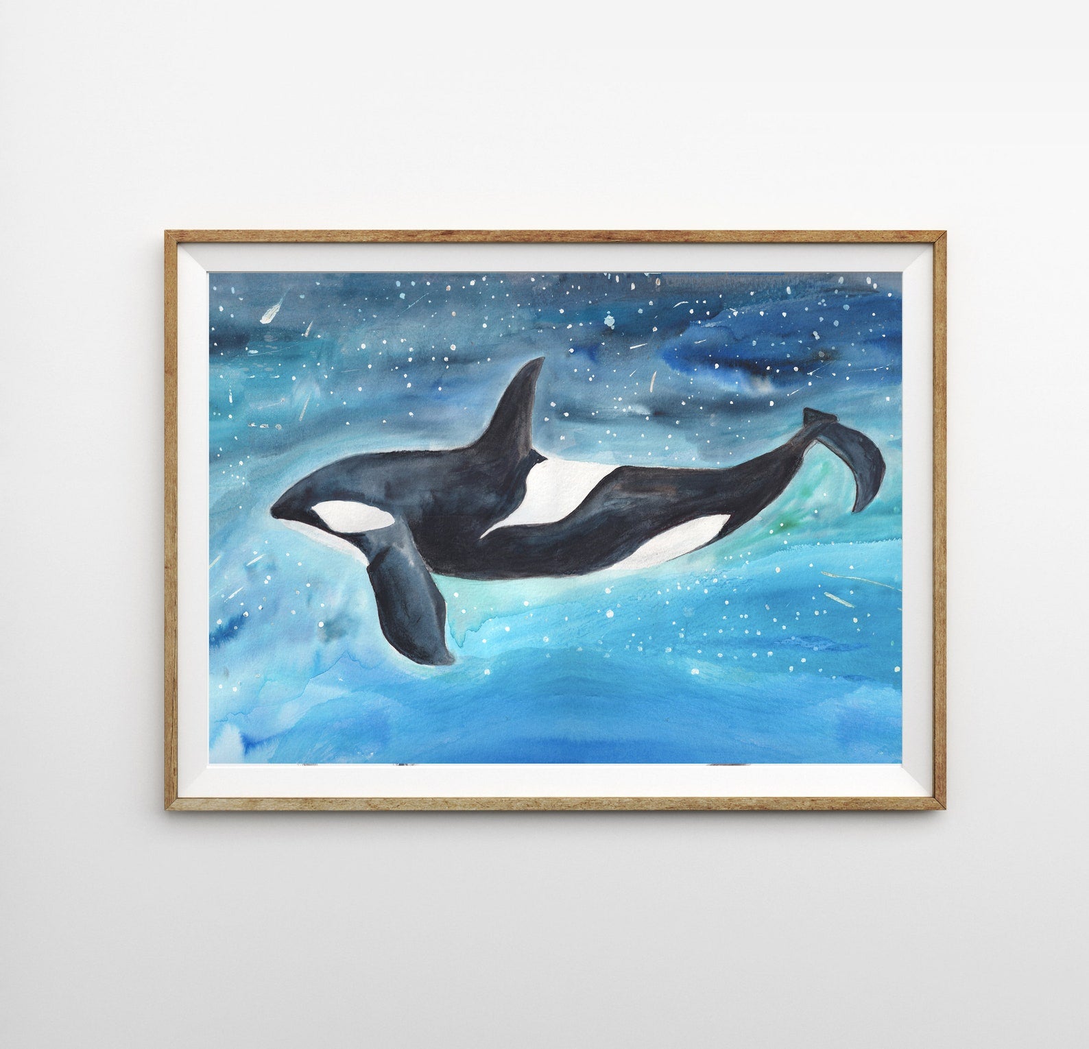Baleine à bosses, affiche décorative giclée